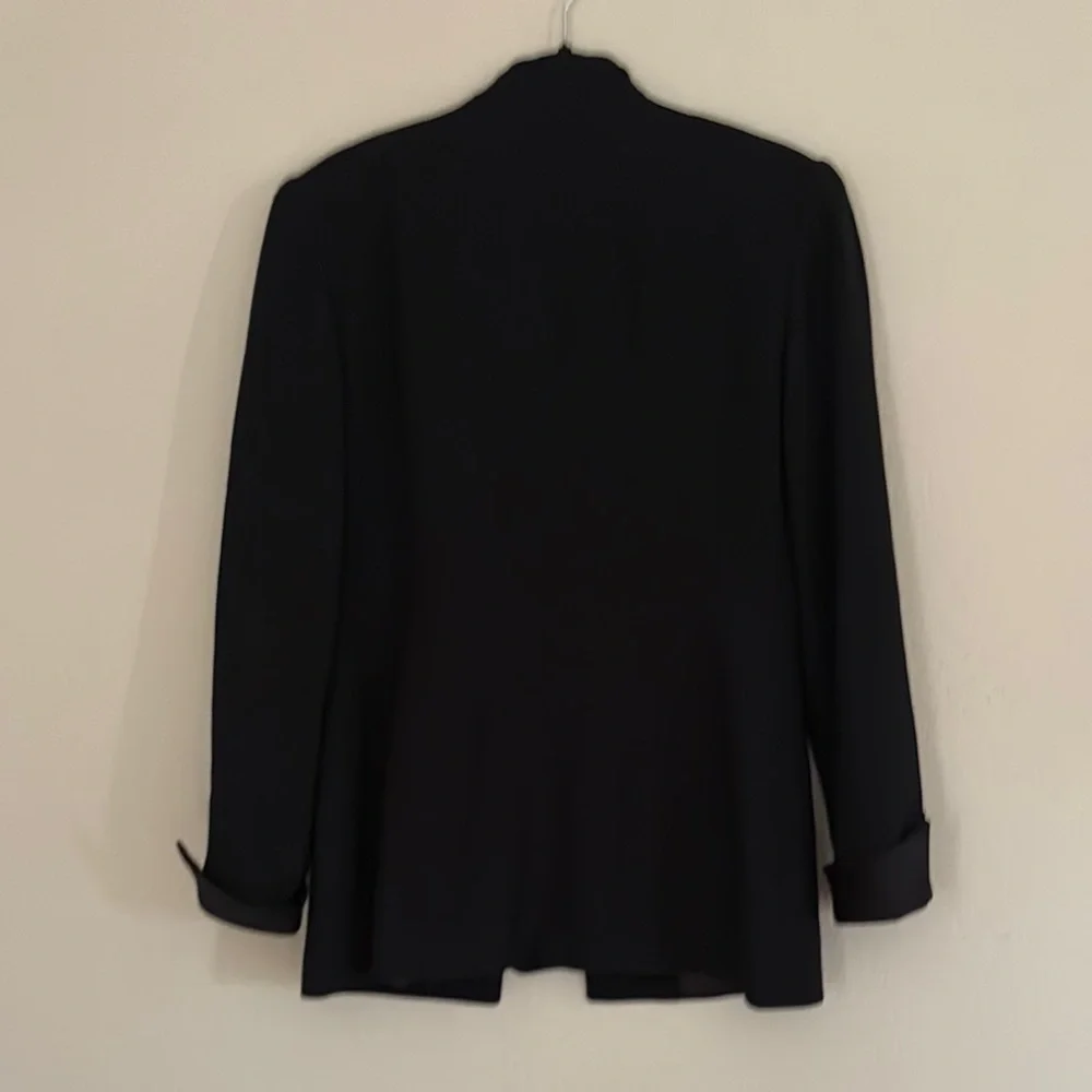 Christian Dior Black Women's Tuxedo Jacket Vintage Wool